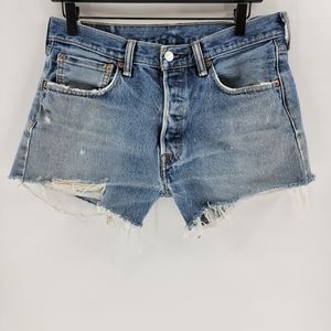 Levi's 501 cutoff shorts high waist buttonfly 31"
